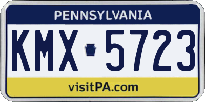 PA license plate KMX5723