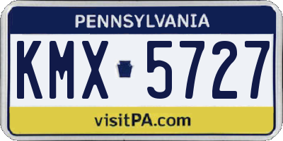 PA license plate KMX5727