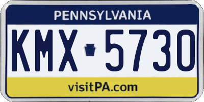 PA license plate KMX5730