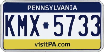 PA license plate KMX5733
