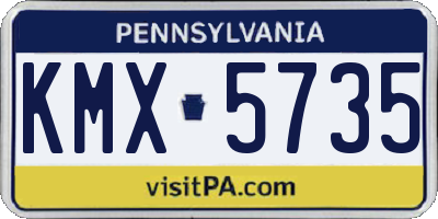 PA license plate KMX5735