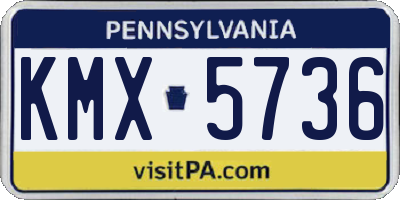 PA license plate KMX5736