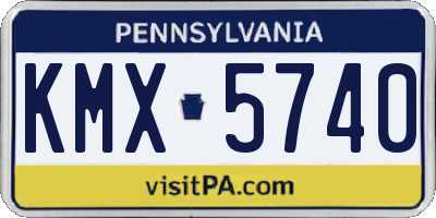 PA license plate KMX5740