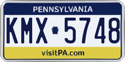 PA license plate KMX5748