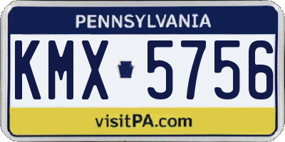 PA license plate KMX5756