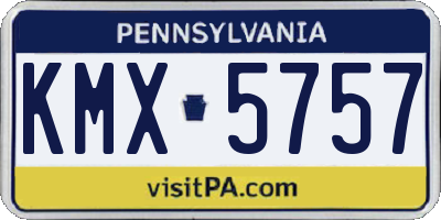 PA license plate KMX5757