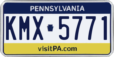PA license plate KMX5771