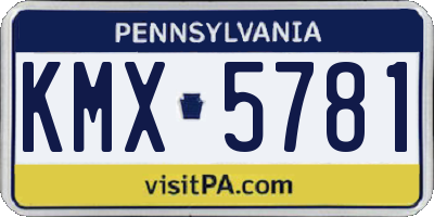 PA license plate KMX5781