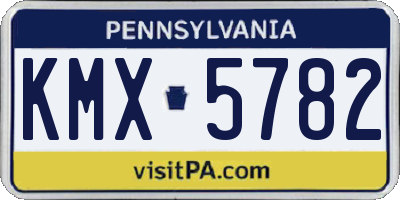 PA license plate KMX5782