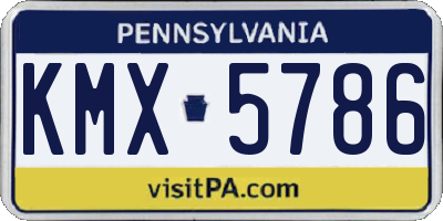 PA license plate KMX5786