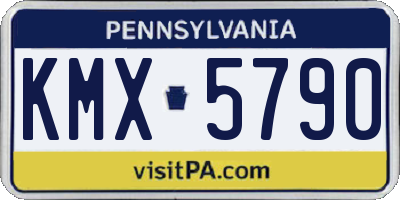 PA license plate KMX5790