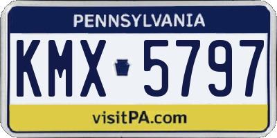 PA license plate KMX5797