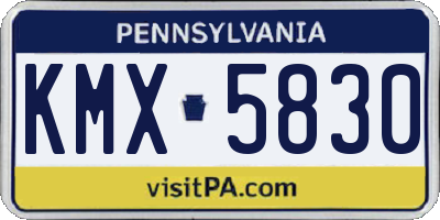 PA license plate KMX5830