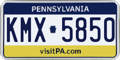 PA license plate KMX5850