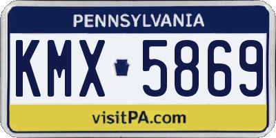 PA license plate KMX5869