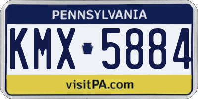 PA license plate KMX5884