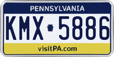 PA license plate KMX5886