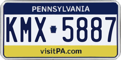 PA license plate KMX5887