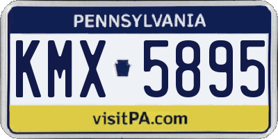 PA license plate KMX5895