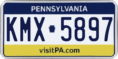 PA license plate KMX5897