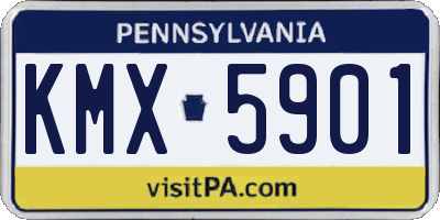 PA license plate KMX5901