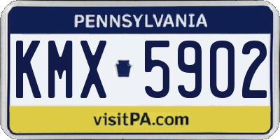 PA license plate KMX5902