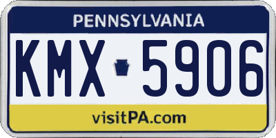 PA license plate KMX5906
