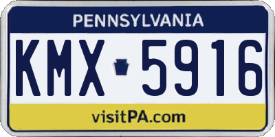 PA license plate KMX5916