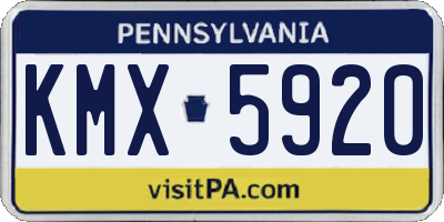 PA license plate KMX5920