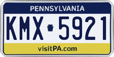 PA license plate KMX5921