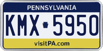PA license plate KMX5950