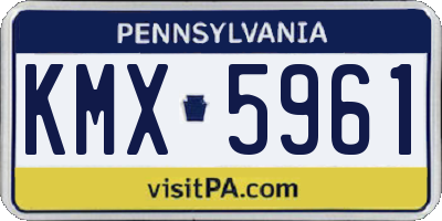 PA license plate KMX5961