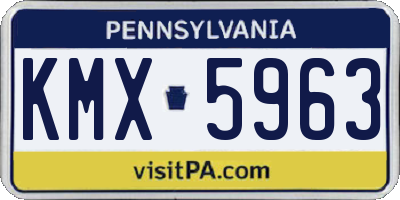 PA license plate KMX5963