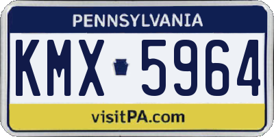 PA license plate KMX5964