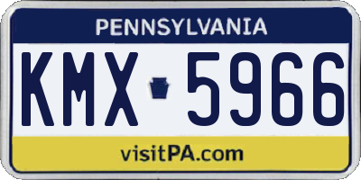 PA license plate KMX5966