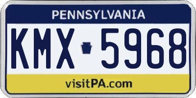 PA license plate KMX5968