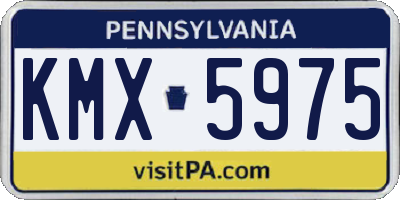 PA license plate KMX5975