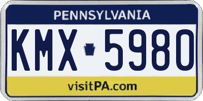 PA license plate KMX5980