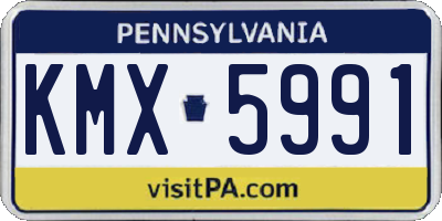 PA license plate KMX5991