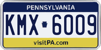 PA license plate KMX6009