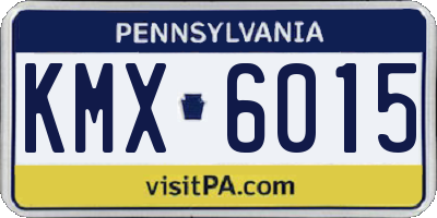PA license plate KMX6015
