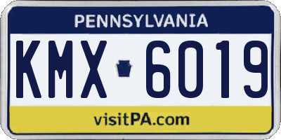 PA license plate KMX6019