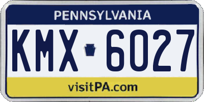 PA license plate KMX6027