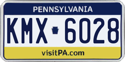 PA license plate KMX6028