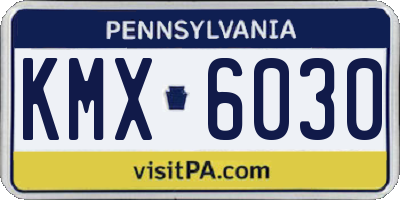 PA license plate KMX6030