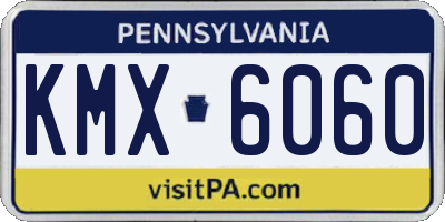 PA license plate KMX6060