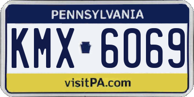 PA license plate KMX6069