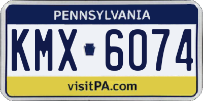 PA license plate KMX6074