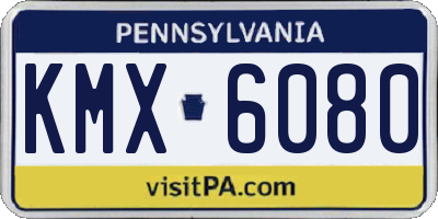 PA license plate KMX6080