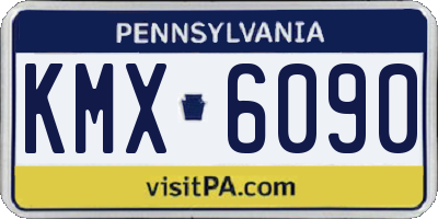 PA license plate KMX6090